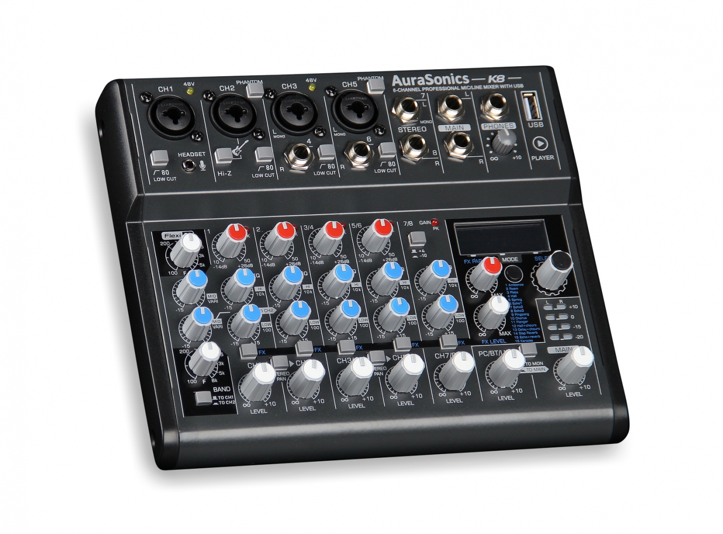 AuraSonics K8 компактный микшерный пульт в Усть-Ордынском