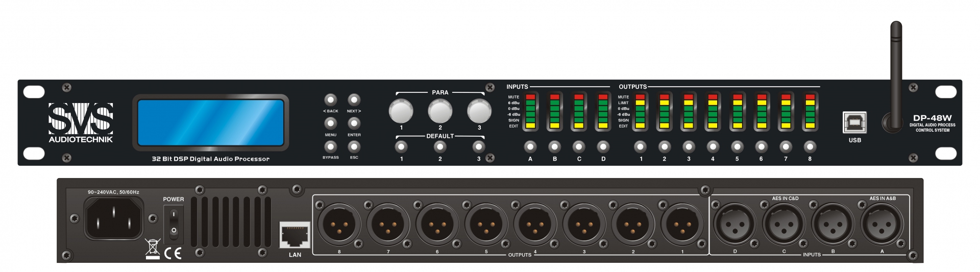 SVS Audiotechnik DP-48W Цифровой процессор: 4 входа 8 выходов в Усть-Ордынском