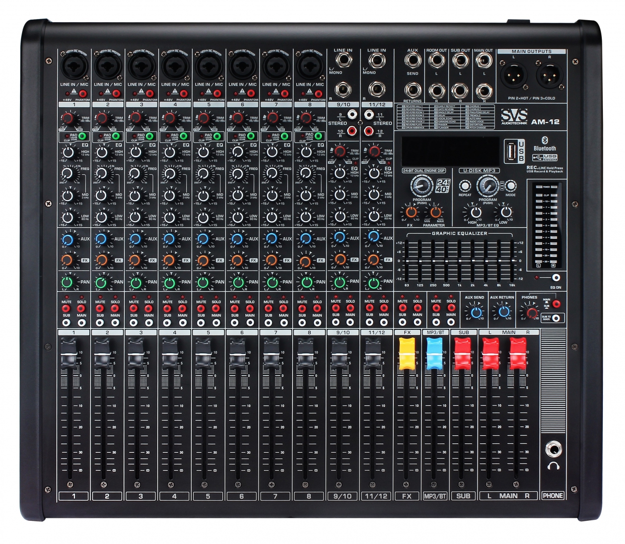 SVS Audiotechnik mixers AM-12 Микшерный пульт аналоговый, 12-канальный в Усть-Ордынском