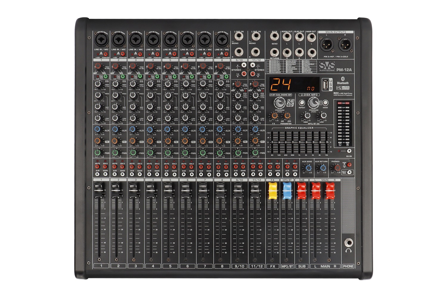 SVS Audiotechnik mixers PM-12A Активный аналоговый микшерный пульт, 12-канальный в Усть-Ордынском